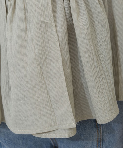 SpRay（スプレイ）の「【WEB限定】楊柳ペプラムカシュクールTOPS（シャツ/ブラウス・レディース・ホワイト/ブラック/サックスブルー/ミント・FREE）」の15枚目の写真