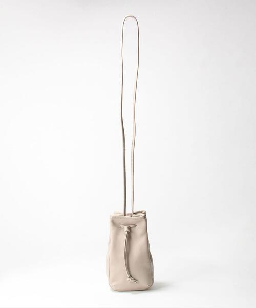 BEAUTY&YOUTH UNITED ARROWS（ビューティーアンドユースユナイテッドアローズ）の「BY レザーミニドロストショルダーバッグ о（ショルダーバッグ・レディース・ブラック/ターコイズブルー/ライトグレー・FREE）」の5枚目の写真