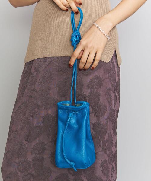 BEAUTY&YOUTH UNITED ARROWS（ビューティーアンドユースユナイテッドアローズ）の「BY レザーミニドロストショルダーバッグ о（ショルダーバッグ・レディース・ブラック/ターコイズブルー/ライトグレー・FREE）」の12枚目の写真