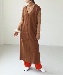 TODAYFUL | Vネックニットドレス(ワンピース)