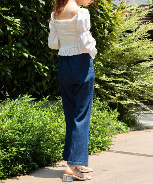 WEGO（ウィゴー）の「WEGO/スクエアネックシャーリングブラウス（シャツ/ブラウス・レディース・ホワイト/ブラック/グリーン系その他・FREE）」の20枚目の写真