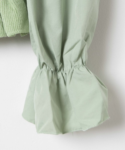 WEGO（ウィゴー）の「WEGO/スクエアネックシャーリングブラウス（シャツ/ブラウス・レディース・ホワイト/ブラック/グリーン系その他・FREE）」の10枚目の写真