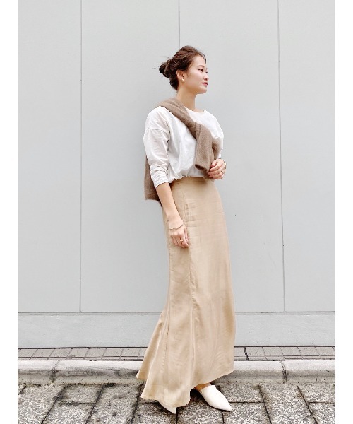 SHENERY（シーナリー）の「セミフレアナロースカート（スカート・レディース・ベージュ・38/36）」の21枚目の写真
