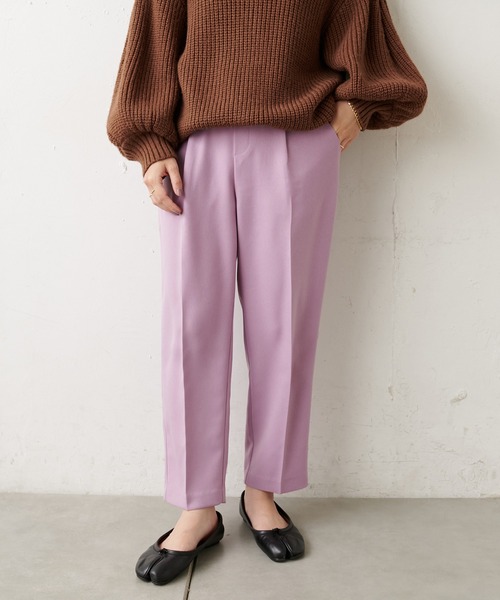 natural couture（ナチュラルクチュール）の「【WEB限定】美シルエット微起毛テーパードパンツ XSサイズ（その他パンツ・レディース・ブラック/ブルー/マスタード/モカ/ライトベージュ/ピンク・X-SMALL）」の6枚目の写真