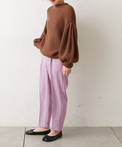 natural couture（ナチュラルクチュール）の「【WEB限定】美シルエット微起毛テーパードパンツ XSサイズ（その他パンツ・レディース・ブラック/ブルー/マスタード/モカ/ライトベージュ/ピンク・X-SMALL）」の8枚目の写真