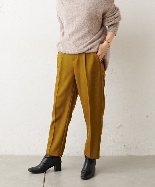 natural couture（ナチュラルクチュール）の「【WEB限定】美シルエット微起毛テーパードパンツ XSサイズ（その他パンツ・レディース・ブラック/ブルー/マスタード/モカ/ライトベージュ/ピンク・X-SMALL）」の10枚目の写真