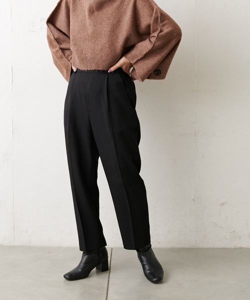 natural couture（ナチュラルクチュール）の「【WEB限定】美シルエット微起毛テーパードパンツ XSサイズ（その他パンツ・レディース・ブラック/ブルー/マスタード/モカ/ライトベージュ/ピンク・X-SMALL）」の21枚目の写真