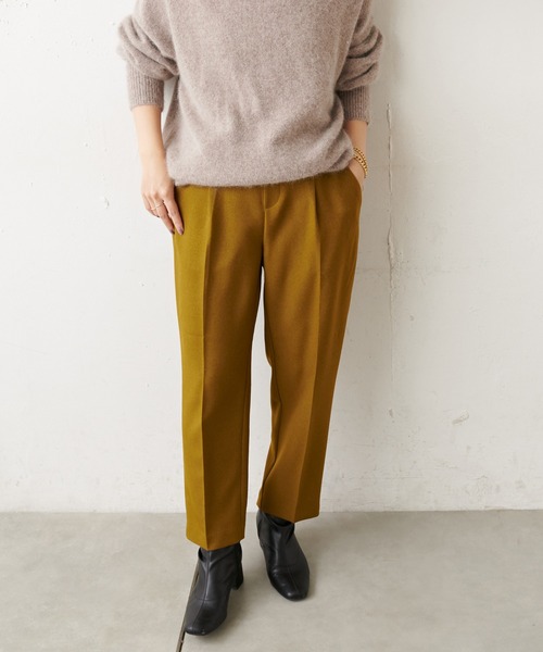 natural couture（ナチュラルクチュール）の「【WEB限定】美シルエット微起毛テーパードパンツ XSサイズ（その他パンツ・レディース・ブラック/ブルー/マスタード/モカ/ライトベージュ/ピンク・X-SMALL）」の14枚目の写真