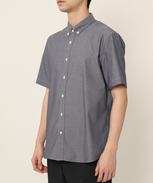 KASHIYAMA（カシヤマ）の「ボタンダウンショートスリーブ　ロイヤルオックス　カジュアルテイルシャツ（シャツ/ブラウス・メンズ・ネイビー/ホワイト・マルチサイズ）」の16枚目の写真