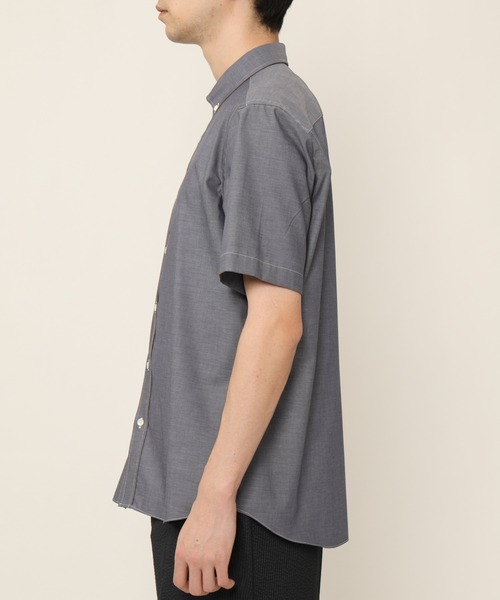 KASHIYAMA（カシヤマ）の「ボタンダウンショートスリーブ　ロイヤルオックス　カジュアルテイルシャツ（シャツ/ブラウス・メンズ・ネイビー/ホワイト・マルチサイズ）」の10枚目の写真