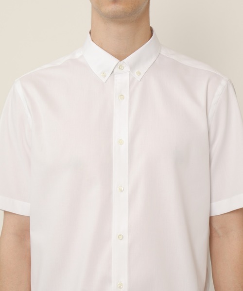 KASHIYAMA（カシヤマ）の「ボタンダウンショートスリーブ　ロイヤルオックス　カジュアルテイルシャツ（シャツ/ブラウス・メンズ・ネイビー/ホワイト・マルチサイズ）」の6枚目の写真