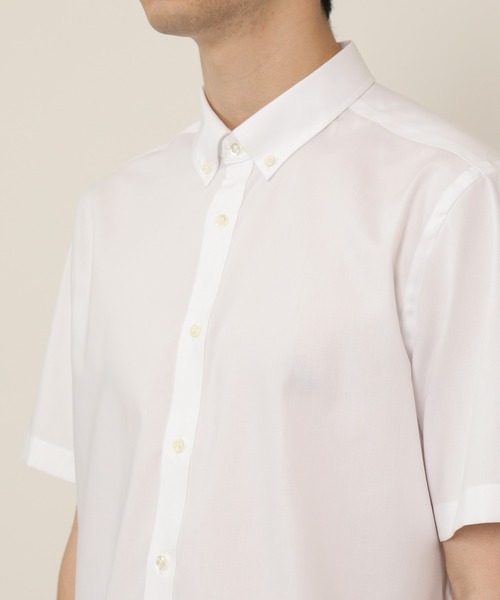 KASHIYAMA（カシヤマ）の「ボタンダウンショートスリーブ　ロイヤルオックス　カジュアルテイルシャツ（シャツ/ブラウス・メンズ・ネイビー/ホワイト・マルチサイズ）」の8枚目の写真