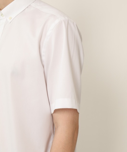 KASHIYAMA（カシヤマ）の「ボタンダウンショートスリーブ　ロイヤルオックス　カジュアルテイルシャツ（シャツ/ブラウス・メンズ・ネイビー/ホワイト・マルチサイズ）」の4枚目の写真