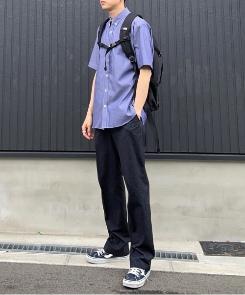 KASHIYAMA（カシヤマ）の「ボタンダウンショートスリーブ　ロイヤルオックス　カジュアルテイルシャツ（シャツ/ブラウス・メンズ・ネイビー/ホワイト・マルチサイズ）」の19枚目の写真