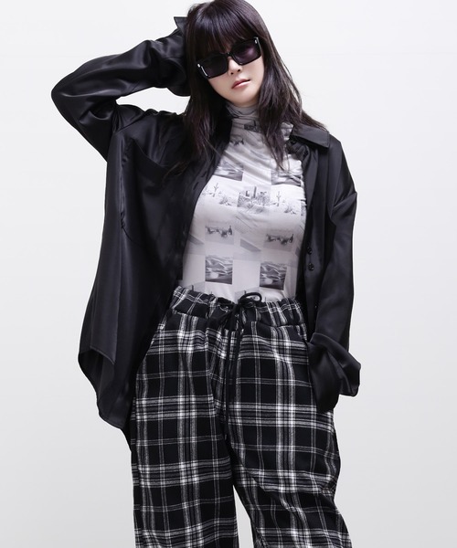 サテンシャツ光沢ブラウス シャツ ブラウス Minsobi ミンソビ のファッション通販 Zozotown