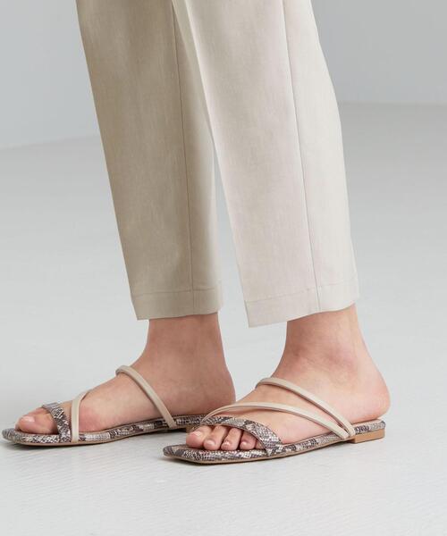 green label relaxing（グリーンレーベルリラクシング）の「◆FFC PE/LI/PU スティック パンツ（その他パンツ・レディース・ネイビー/レッド/モカ/ナチュラル・40/38/36/34）」の5枚目の写真