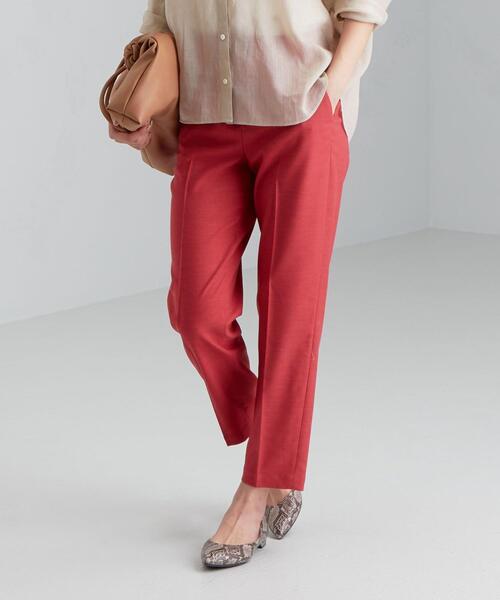 green label relaxing（グリーンレーベルリラクシング）の「◆FFC PE/LI/PU スティック パンツ（その他パンツ・レディース・ネイビー/レッド/モカ/ナチュラル・40/38/36/34）」の22枚目の写真