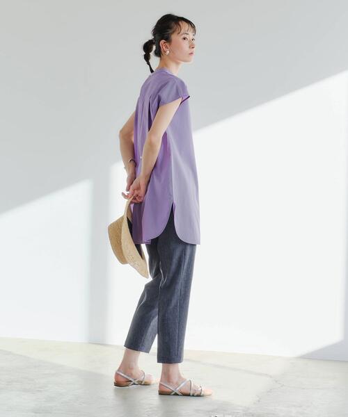 green label relaxing（グリーンレーベルリラクシング）の「◆FFC PE/LI/PU スティック パンツ（その他パンツ・レディース・ネイビー/レッド/モカ/ナチュラル・40/38/36/34）」の18枚目の写真