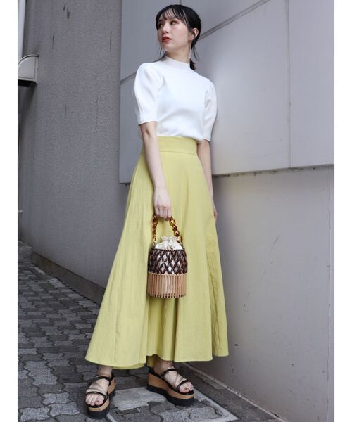 MURUA（ムルーア）の「パネルスウィッチングマキシスカート（スカート・レディース・ホワイト/ブラック/イエロー/ブラウン・FREE）」の8枚目の写真