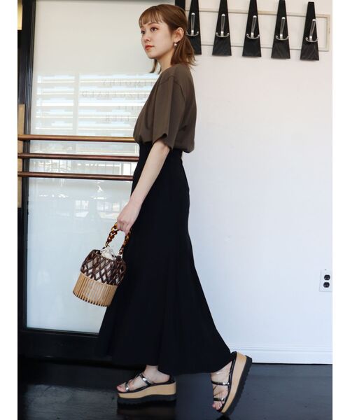 MURUA（ムルーア）の「パネルスウィッチングマキシスカート（スカート・レディース・ホワイト/ブラック/イエロー/ブラウン・FREE）」の10枚目の写真