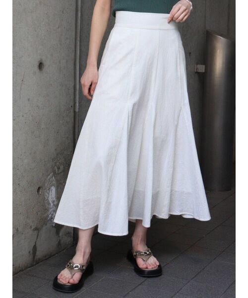 MURUA（ムルーア）の「パネルスウィッチングマキシスカート（スカート・レディース・ホワイト/ブラック/イエロー/ブラウン・FREE）」の13枚目の写真