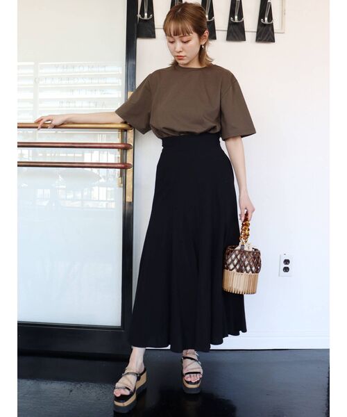 MURUA（ムルーア）の「パネルスウィッチングマキシスカート（スカート・レディース・ホワイト/ブラック/イエロー/ブラウン・FREE）」の18枚目の写真