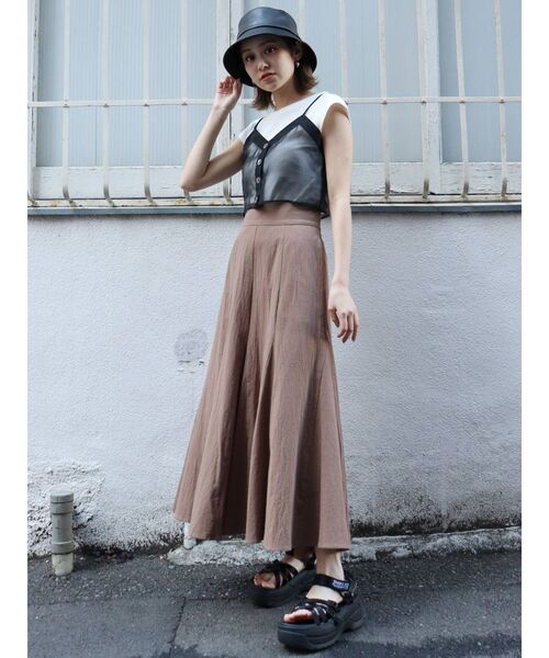 MURUA（ムルーア）の「パネルスウィッチングマキシスカート（スカート・レディース・ホワイト/ブラック/イエロー/ブラウン・FREE）」の20枚目の写真