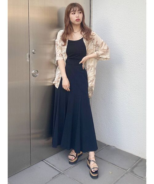 MURUA（ムルーア）の「パネルスウィッチングマキシスカート（スカート・レディース・ホワイト/ブラック/イエロー/ブラウン・FREE）」の21枚目の写真