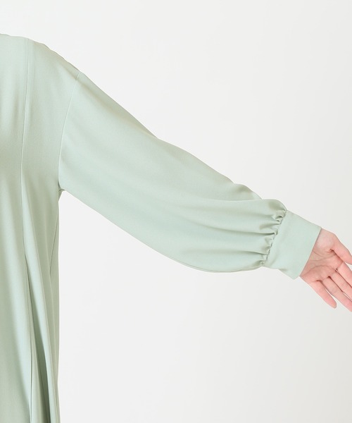 SLOBE IENA（スローブイエナ）の「切り替えフレアワンピース【手洗い可能】◆（シャツワンピース・レディース・ネイビー/グレー系その他/グリーン系その他/ブルー系その他・38/36）」の18枚目の写真