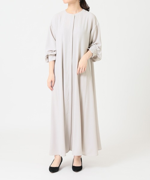 SLOBE IENA（スローブイエナ）の「切り替えフレアワンピース【手洗い可能】◆（シャツワンピース・レディース・ネイビー/グレー系その他/グリーン系その他/ブルー系その他・38/36）」の7枚目の写真