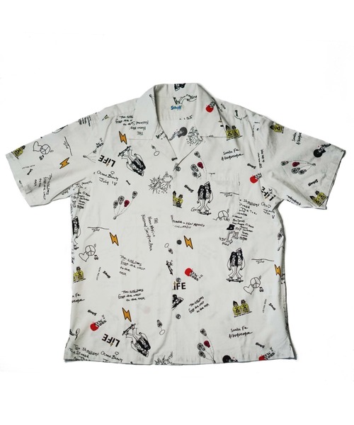 REMI RELIEF（レミレリーフ）の「【REMI RELIEF×Schott×Uncut Bound/レミレリーフ×ショット×アンカットバウンド】別注コラボアロハシャツ（シャツ/ブラウス・メンズ・ホワイト・SMALL/MEDIUM/LARGE/X-LARGE）」の14枚目の写真