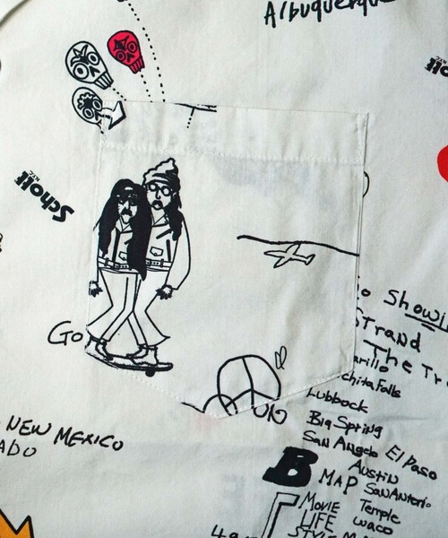 REMI RELIEF（レミレリーフ）の「【REMI RELIEF×Schott×Uncut Bound/レミレリーフ×ショット×アンカットバウンド】別注コラボアロハシャツ（シャツ/ブラウス・メンズ・ホワイト・SMALL/MEDIUM/LARGE/X-LARGE）」の6枚目の写真