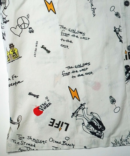 REMI RELIEF（レミレリーフ）の「【REMI RELIEF×Schott×Uncut Bound/レミレリーフ×ショット×アンカットバウンド】別注コラボアロハシャツ（シャツ/ブラウス・メンズ・ホワイト・SMALL/MEDIUM/LARGE/X-LARGE）」の10枚目の写真