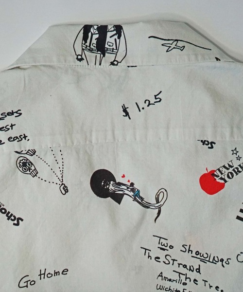 REMI RELIEF（レミレリーフ）の「【REMI RELIEF×Schott×Uncut Bound/レミレリーフ×ショット×アンカットバウンド】別注コラボアロハシャツ（シャツ/ブラウス・メンズ・ホワイト・SMALL/MEDIUM/LARGE/X-LARGE）」の4枚目の写真