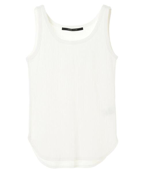 YECCA VECCA（イェッカヴェッカ）の「・裾ラウンドタンクトップ　＊（タンクトップ・レディース・オフホワイト/チャコールグレー/ライトベージュ・FREE）」の21枚目の写真