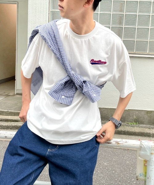 WHO'S WHO gallery（フーズフーギャラリー）の「【KOOKY'N/クーキー】ミニスタジアムTEE（Tシャツ/カットソー・メンズ・ホワイト/アッシュグレー/ブラック/ネイビー/ブルー/グリーン・FREE）」の2枚目の写真