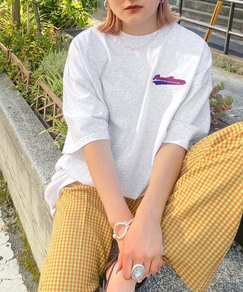 WHO'S WHO gallery（フーズフーギャラリー）の「【KOOKY'N/クーキー】ミニスタジアムTEE（Tシャツ/カットソー・メンズ・ホワイト/アッシュグレー/ブラック/ネイビー/ブルー/グリーン・FREE）」の8枚目の写真