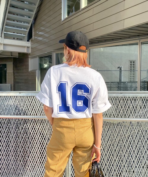 WHO'S WHO gallery（フーズフーギャラリー）の「【KOOKY'N/クーキー】ミニスタジアムTEE（Tシャツ/カットソー・メンズ・ホワイト/アッシュグレー/ブラック/ネイビー/ブルー/グリーン・FREE）」の14枚目の写真