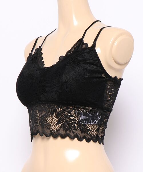 yuue' ( wear )(ユーイ)の「レイヤードレースキャミソール(キャミソール・レディース・ブラック/ベージュ/ラベンダー・FREE)」の5枚目の写真