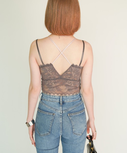 yuue' ( wear )(ユーイ)の「レイヤードレースキャミソール(キャミソール・レディース・ブラック/ベージュ/ラベンダー・FREE)」の9枚目の写真