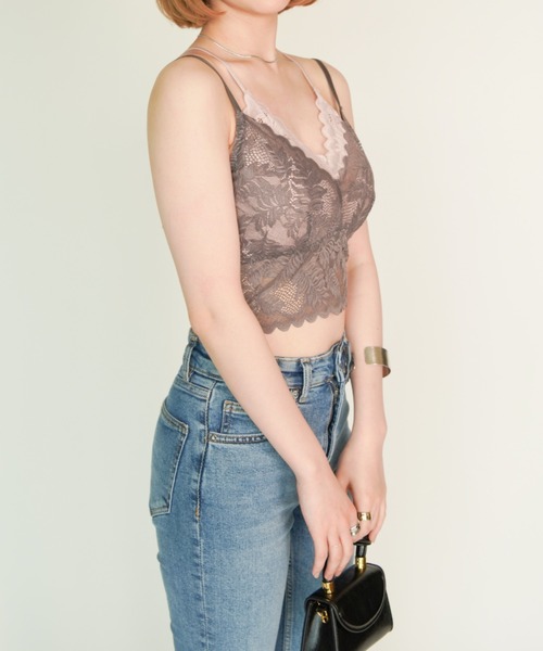 yuue' ( wear )(ユーイ)の「レイヤードレースキャミソール(キャミソール・レディース・ブラック/ベージュ/ラベンダー・FREE)」の15枚目の写真