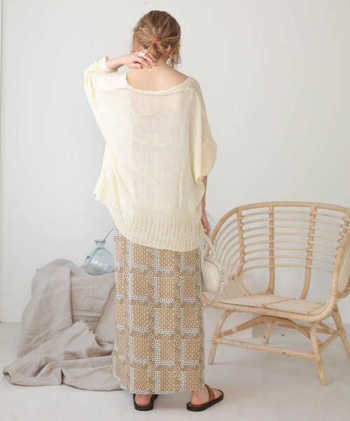 Bab（バブ）の「【WEB限定】パネルプリントキャミワンピース（ワンピース・レディース・ベージュ/ブラウン/ライトグリーン・38）」の13枚目の写真