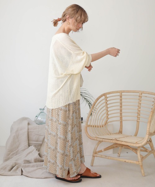 Bab（バブ）の「【WEB限定】パネルプリントキャミワンピース（ワンピース・レディース・ベージュ/ブラウン/ライトグリーン・38）」の14枚目の写真