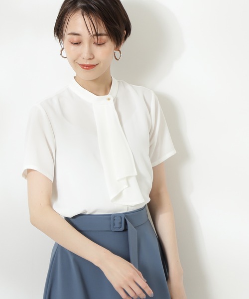 「NATURAL BEAUTY BASIC」 半袖ブラウス MEDIUM ホワイト レディース N.（N. Natural Beauty Basic）（エヌエヌナチュラル