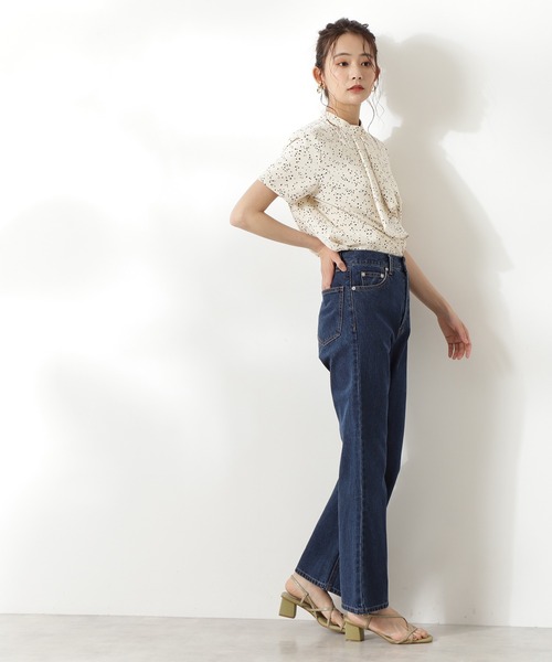 N.（N. Natural Beauty Basic）（エヌエヌナチュラルビューティーベーシック）の「【追加生産】◆ボウタイ風半袖ブラウス（シャツ/ブラウス・レディース・ベージュ/グリーン/ホワイト系1/ブラック系その他/ホワイト/ブラウン/ブルー・MEDIUM）」の18枚目の写真