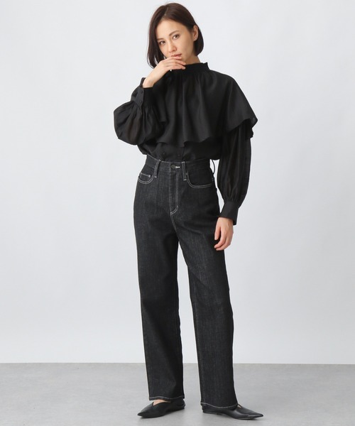 Ezick（エジック）の「カイハラレギュラーデニムパンツ（デニムパンツ・レディース・ブラック/グレー・SMALL/MEDIUM）」の2枚目の写真