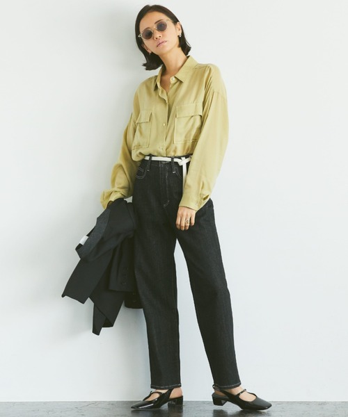 Ezick（エジック）の「カイハラレギュラーデニムパンツ（デニムパンツ・レディース・ブラック/グレー・SMALL/MEDIUM）」の13枚目の写真