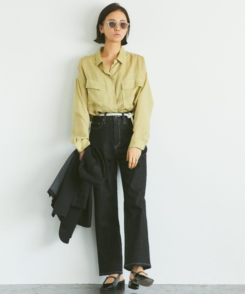 Ezick（エジック）の「カイハラレギュラーデニムパンツ（デニムパンツ・レディース・ブラック/グレー・SMALL/MEDIUM）」の12枚目の写真