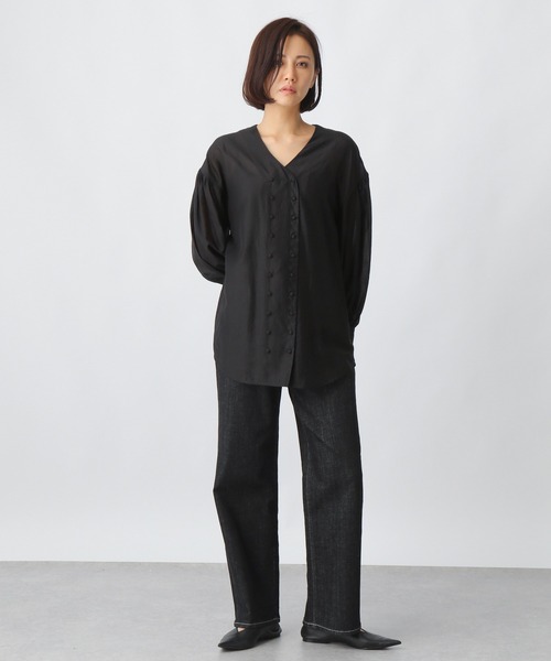 Ezick（エジック）の「カイハラレギュラーデニムパンツ（デニムパンツ・レディース・ブラック/グレー・SMALL/MEDIUM）」の16枚目の写真