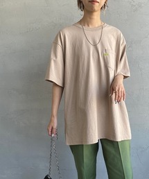 [LEE×JEANS FACTORY/リー×ジーンズファクトリー] 別注 ポケットロゴ刺繍Tシャツ